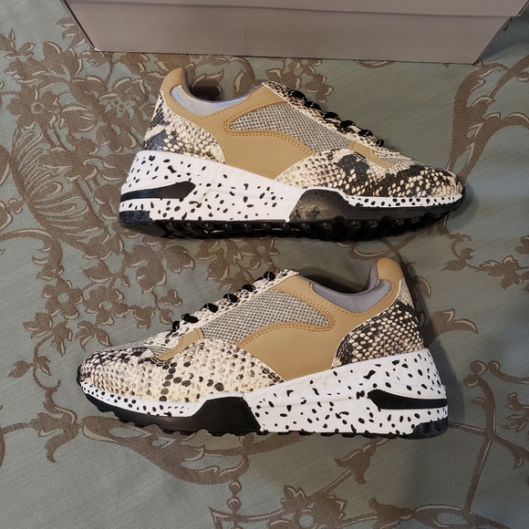 Steve Madden Bena Snake Skin Sneakers - Picture 6 of 8
